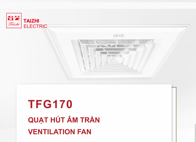 Phân phối quạt hút âm trần Taizhi